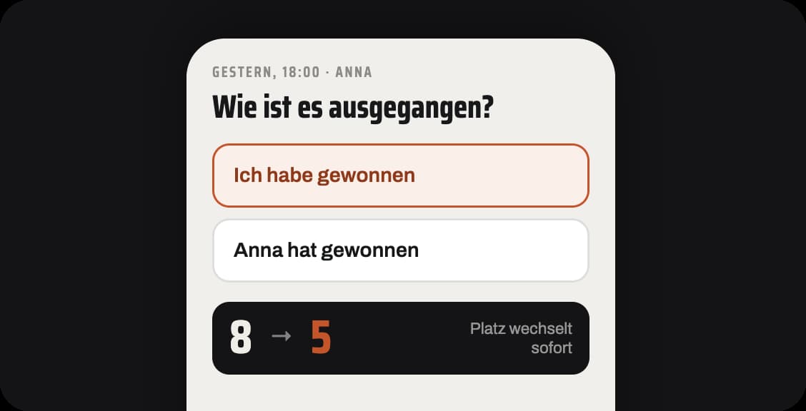 Platz übernehmen